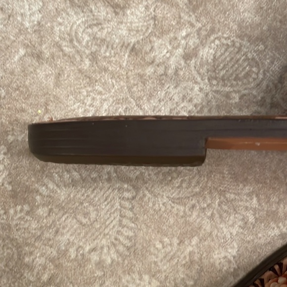 Brand New Sam Edelman Gunner Beaded Slide Sandals in Peach Pearl Wide Strap - Picture 14 of 15